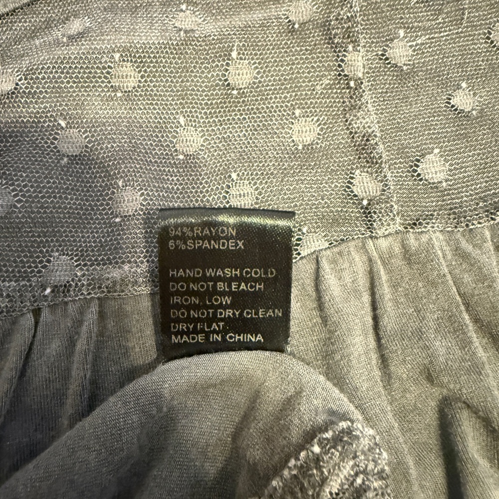 Acid Wash Sheer Ruffle Blouse - Picture 5 of 5